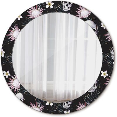 Tulup Ścienne Lustro Rama Glamour Kwiaty czaszki 70cm Tulup Ścienne Lustro Rama Glamour Kwiaty czaszki 70cm