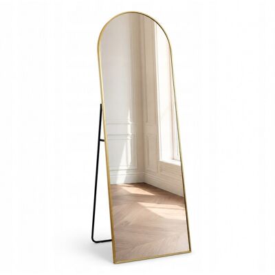 STYLER Lustro stojące ścienne STYLER Aurea 140x50 cm złota rama aluminiowa STYLER Lustro stojące ścienne STYLER Aurea 140x50 cm złota rama aluminiowa