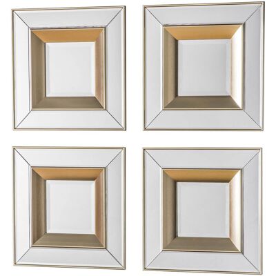 Galler Stylowe lustra ścienne 4 sztuki Phantom 5055999228565 wstawka złota Galler Stylowe lustra ścienne 4 sztuki Phantom 5055999228565 wstawka złota