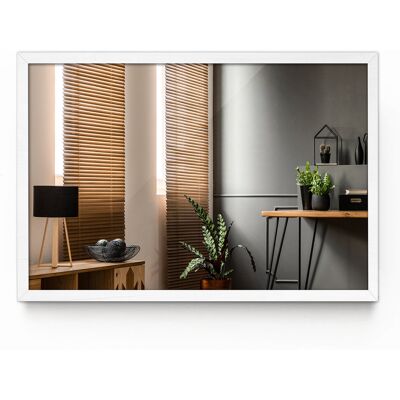Tulup Stylowe Lustro Ścienne Biała Rama Premium 100x70cm Tulup Stylowe Lustro Ścienne Biała Rama Premium 100x70cm
