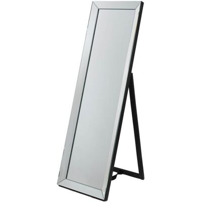 Galler Szklane lustro z podstawką Luna 5055299433249 do salonu srebrne Galler Szklane lustro z podstawką Luna 5055299433249 do salonu srebrne