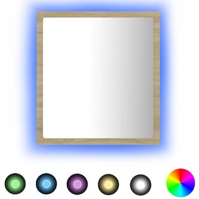 vidaXL LED lustro do łazienki Sonoma Dąb - Nowoczesny Styl vidaXL LED lustro do łazienki Sonoma Dąb - Nowoczesny Styl