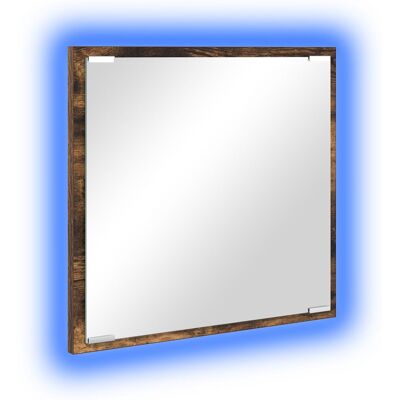 vidaXL Lustro Łazienkowe LED Wędzone Dębowe 40x8.5x37 cm Drewno Inżynieryjne vidaXL Lustro Łazienkowe LED Wędzone Dębowe 40x8.5x37 cm Drewno Inżynieryjne