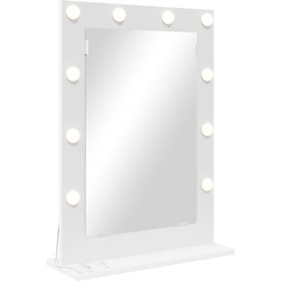 vidaXL Lustro do toaletki 70x50x18 - Biały - Drewno - Mirror vidaXL Lustro do toaletki 70x50x18 - Biały - Drewno - Mirror