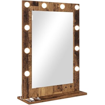 Vidaxl Drewniane rustykalne lustro do toaletki - 70x50x18 cm Vidaxl Drewniane rustykalne lustro do toaletki - 70x50x18 cm