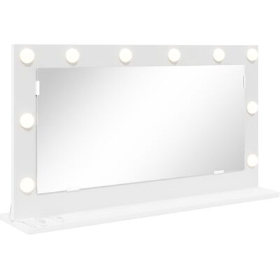 Vidaxl - Vidaxl Vanity Mirror - Białe - Plastik - Mirror Vidaxl - Vidaxl Vanity Mirror - Białe - Plastik - Mirror