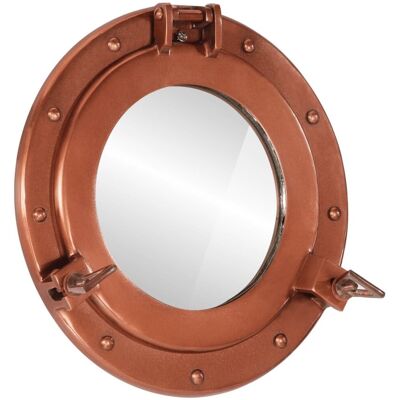 vidaXL Lustro wiszące w kształcie bulaja, Ø30 cm, aluminium i szkło vidaXL Lustro wiszące w kształcie bulaja, Ø30 cm, aluminium i szkło