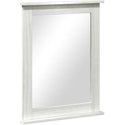 vidaXL Lustro Z lustrem Biały 55.5 x 5 x 70 cm Lite drewno sosnowe vidaXL Lustro Z lustrem Biały 55.5 x 5 x 70 cm Lite drewno sosnowe