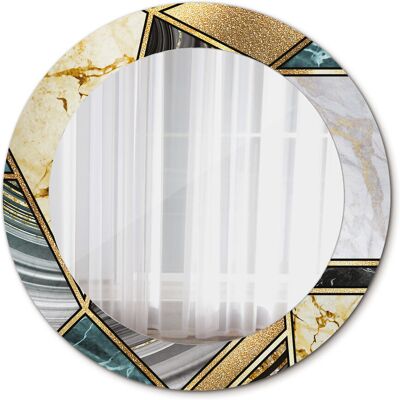 Tulup Wiszące Lustro Okrągłe Marmurowy styl 60cm Tulup Wiszące Lustro Okrągłe Marmurowy styl 60cm