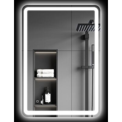 Homcom Lustro Łazienkowe Led 70 X 100 Cm, 3 Barwy Światła, Przełącznik Dotykowy Homcom Lustro Łazienkowe Led 70 X 100 Cm, 3 Barwy Światła, Przełącznik Dotykowy