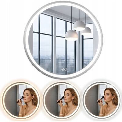 Hydrosan LUSTRO ŁAZIENKOWE PODŚWIETLANE LED OKRĄGŁE IZYDA 80 CM 3 BARWY ANTY-PARA Hydrosan LUSTRO ŁAZIENKOWE PODŚWIETLANE LED OKRĄGŁE IZYDA 80 CM 3 BARWY ANTY-PARA