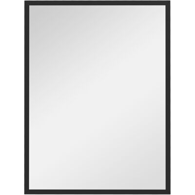 Lustro ścienne HOMCOM 60x80 cm, prostokątne, do sypialni i łazienki, czarne Lustro ścienne HOMCOM 60x80 cm, prostokątne, do sypialni i łazienki, czarne