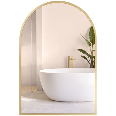songmics Lustro ścienne łazienkowe 91 x 61 cm blassgold, białe srebro songmics Lustro ścienne łazienkowe 91 x 61 cm blassgold, białe srebro