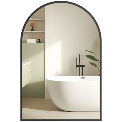 songmics Lustro ścienne łazienkowe 91 x 61 cm blassgold, czarne songmics Lustro ścienne łazienkowe 91 x 61 cm blassgold, czarne