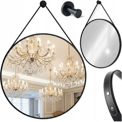 Hydrosan LUSTRO WISZĄCE 60 CM ŁAZIENKOWE W RAMIE DUŻE OKRĄGŁE ŚCIENNE DO MAKIJAŻU Hydrosan LUSTRO WISZĄCE 60 CM ŁAZIENKOWE W RAMIE DUŻE OKRĄGŁE ŚCIENNE DO MAKIJAŻU