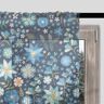 DECORDRUK Firana FLORAL wzór F01   niebieskie niezapominajki 140 x 150 cm