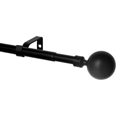Inny producent Czarny Karnisz z Kulką Regulowany od 76 cm do 200 cm Metalowy do Zasłony Inny producent Czarny Karnisz z Kulką Regulowany od 76 cm do 200 cm Metalowy do Zasłony