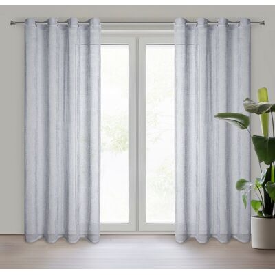 Firana gotowa 140x250 Neli srebrna Eurofirany Firana gotowa 140x250 Neli srebrna Eurofirany