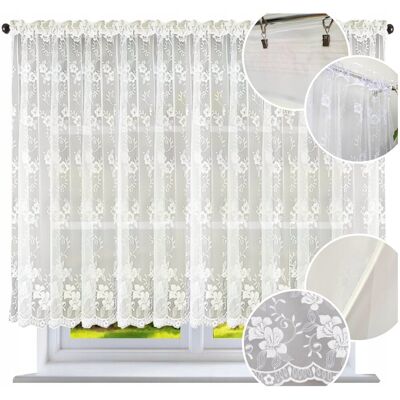 ART Firana gotowa prosta z markizety 170x400 Firany kwiaty firany do salonu ART Firana gotowa prosta z markizety 170x400 Firany kwiaty firany do salonu