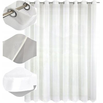 ART Firana gotowa przelotki z lamówką 240x400 woal na kółkach firany z lamowka ART Firana gotowa przelotki z lamówką 240x400 woal na kółkach firany z lamowka