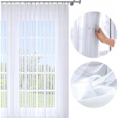 HomeView FIRANA GOTOWA WOAL BIAŁA 700x250 CM ZASŁONA FIRANKA NA ŻABKI TAŚMIE FIRANY HomeView FIRANA GOTOWA WOAL BIAŁA 700x250 CM ZASŁONA FIRANKA NA ŻABKI TAŚMIE FIRANY