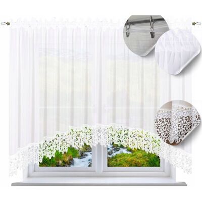 ART Firana gotowa z gipiurą 170x300 w ŁUK firany z koronką gotowe gładkie salon ART Firana gotowa z gipiurą 170x300 w ŁUK firany z koronką gotowe gładkie salon