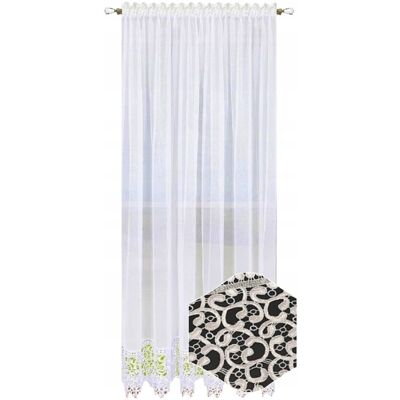 ART Firana gotowa z gipiura 250x300 długa firany gotowe gładkie z koronką wybór ART Firana gotowa z gipiura 250x300 długa firany gotowe gładkie z koronką wybór