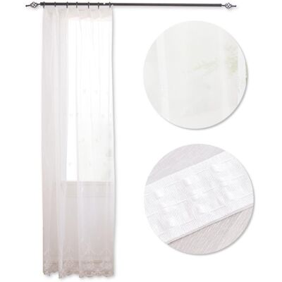 Cotton World Firana Na Taśmie 500X250 Haft Amelia Cotton World Firana Na Taśmie 500X250 Haft Amelia