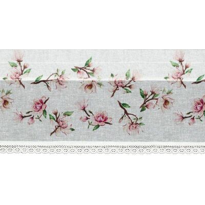 Eurofirany Firana Zazdrostka Z Nadrukiem Kwiatowym Ari 30x150 Eurofirany Firana Zazdrostka Z Nadrukiem Kwiatowym Ari 30x150