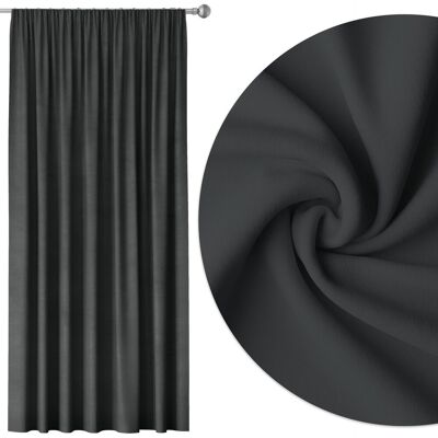 HomeView GOTOWE ZASŁONY NA TAŚMIE ŻABKI 140X160 CM ZASŁONA GRAFITOWA 8919 HomeView GOTOWE ZASŁONY NA TAŚMIE ŻABKI 140X160 CM ZASŁONA GRAFITOWA 8919