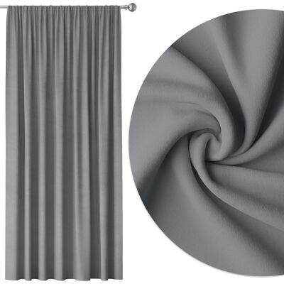 HomeView GOTOWE ZASŁONY NA TAŚMIE ŻABKI 140X160 CM ZASŁONA SZARA 8515 HomeView GOTOWE ZASŁONY NA TAŚMIE ŻABKI 140X160 CM ZASŁONA SZARA 8515