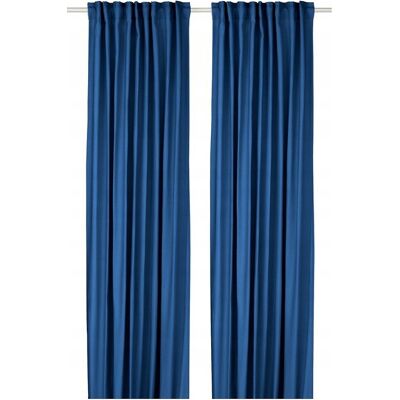 IKEA GINSTMOTT Zasłona 2 szt na taśmie granatowy 145x300 cm Przyciemniająca IKEA GINSTMOTT Zasłona 2 szt na taśmie granatowy 145x300 cm Przyciemniająca