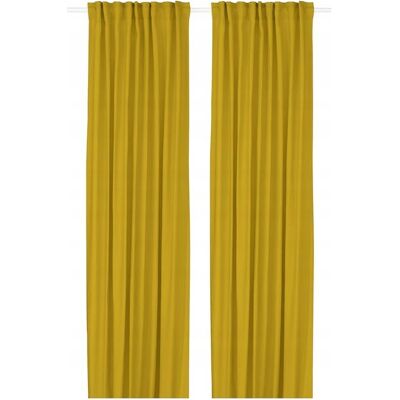 IKEA GINSTMOTT Zasłona 2 szt na taśmie żółty 145x300 cm Przyciemniająca IKEA GINSTMOTT Zasłona 2 szt na taśmie żółty 145x300 cm Przyciemniająca