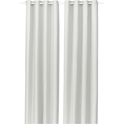 IKEA GINSTMOTT Zasłona, 2 szt., z oczkami/biały, 145x300 cm Przyciemniająca IKEA GINSTMOTT Zasłona, 2 szt., z oczkami/biały, 145x300 cm Przyciemniająca