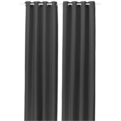 IKEA GINSTMOTT Zasłona, 2 szt., z oczkami/szary, 145x300 cm Przyciemniająca IKEA GINSTMOTT Zasłona, 2 szt., z oczkami/szary, 145x300 cm Przyciemniająca