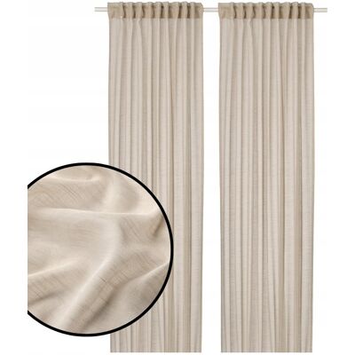 IKEA HALLEBRACKA Firanki, 2 szt., na taśmie/jasnobeżowy, 145x300 cm IKEA HALLEBRACKA Firanki, 2 szt., na taśmie/jasnobeżowy, 145x300 cm