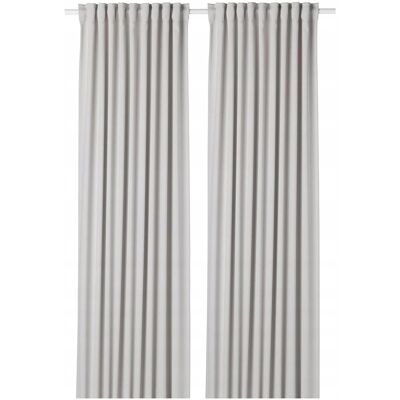 IKEA MAJGULL Zasłony zacieniające, 1 para, jasnoszary/na taśmie, 145x250 cm IKEA MAJGULL Zasłony zacieniające, 1 para, jasnoszary/na taśmie, 145x250 cm