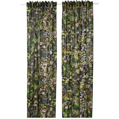 IKEA STOCKHOLM 2025 Zasłona, 2 szt. czarny wielobarwny/na taśmie,145x300 cm IKEA STOCKHOLM 2025 Zasłona, 2 szt. czarny wielobarwny/na taśmie,145x300 cm