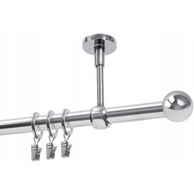 Inny producent Karnisz pojedynczy Ø19 mm chrom 160 cm Inny producent Karnisz pojedynczy Ø19 mm chrom 160 cm