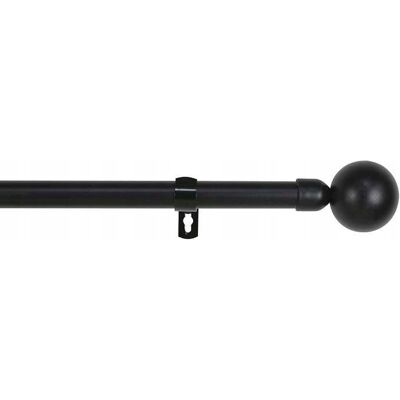 inna (Inny) Karnisz pojedynczy na firanki zasłony drążek 120-210cm czarny metalowy inna (Inny) Karnisz pojedynczy na firanki zasłony drążek 120-210cm czarny metalowy