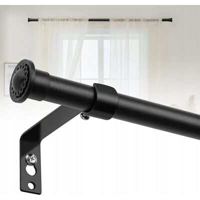 inna (Inny) Karnisz pojedynczy na firanki zasłony Metalowy Czarny mat 71-127cm inna (Inny) Karnisz pojedynczy na firanki zasłony Metalowy Czarny mat 71-127cm