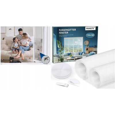 Inny producent Moskitiera Na Okno Siatka Okienna Owady Komary Muchy 150x180 Cm Taśma 2x Inny producent Moskitiera Na Okno Siatka Okienna Owady Komary Muchy 150x180 Cm Taśma 2x