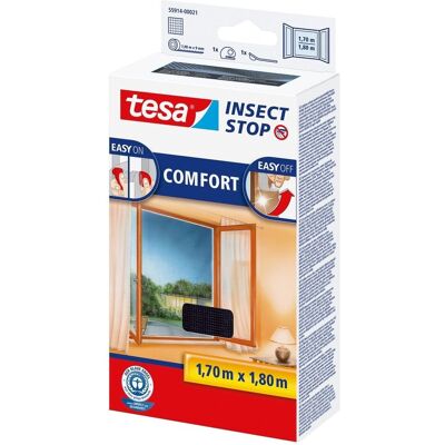Moskitiera Na Okno Siatka Okienna Na Owady Tesa Mocna 170 X 180 Cm Czarna Moskitiera Na Okno Siatka Okienna Na Owady Tesa Mocna 170 X 180 Cm Czarna