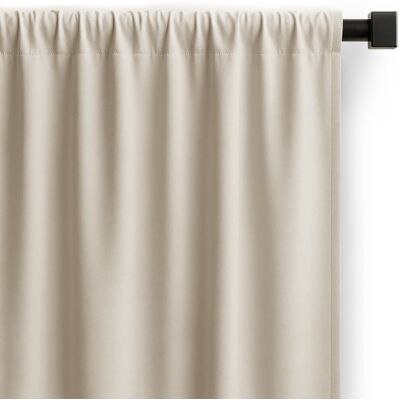 FLHF RESTILO zasłona CARLI, jasny beżowy gładki styl klasyczny taśma materiał oxford 140x270 FLHF RESTILO zasłona CARLI, jasny beżowy gładki styl klasyczny taśma materiał oxford 140x270
