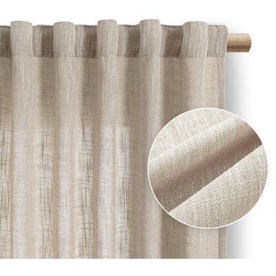 FLHF RESTILO zasłona VALETA kolor cappuccino styl nowoczesny taśma materiał wiskoza, mikrofibra 140x250 FLHF RESTILO zasłona VALETA kolor cappuccino styl nowoczesny taśma materiał wiskoza, mikrofibra 140x250