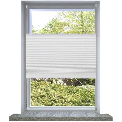 vidaXL Biały plisowany roleta 80x125cm - Osłona okna vidaXL Biały plisowany roleta 80x125cm - Osłona okna