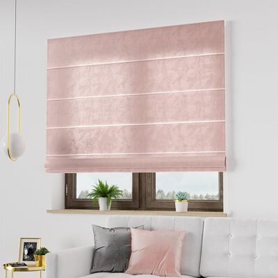 Markizeta Roleta rzymska, 100x170 cm, gotowa, welwetowa, Velvi, kolor pastelowy jasny róż Markizeta Roleta rzymska, 100x170 cm, gotowa, welwetowa, Velvi, kolor pastelowy jasny róż