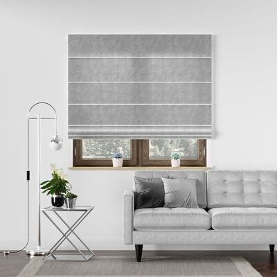 Markizeta Roleta rzymska, 140x170 cm, gotowa, welwetowa, Velvi, kolor szary Markizeta Roleta rzymska, 140x170 cm, gotowa, welwetowa, Velvi, kolor szary