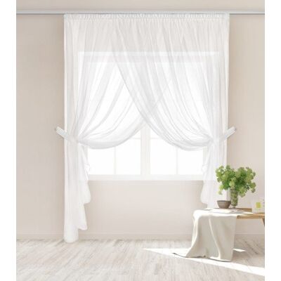 Firana z woalu Emporio biała 400x250 cm Spod Igły i Nitki Firana z woalu Emporio biała 400x250 cm Spod Igły i Nitki