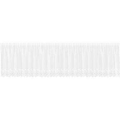 vidaXL Firanka Koronkowa z zasłonami Kwiatowy Biały 600 x 80 cm Poliester vidaXL Firanka Koronkowa z zasłonami Kwiatowy Biały 600 x 80 cm Poliester